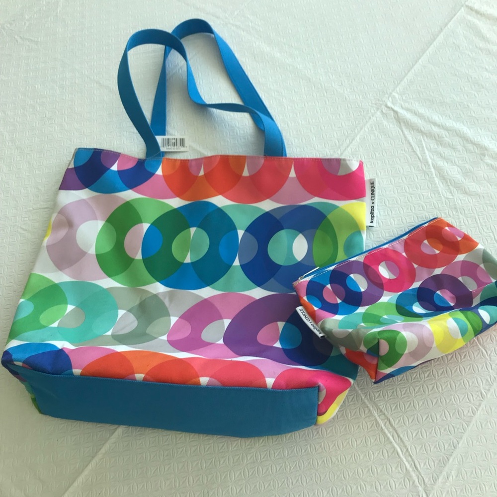 Fun Clinique Kapitza Tote and cosmetic bag NWT - Picture 6 of 7